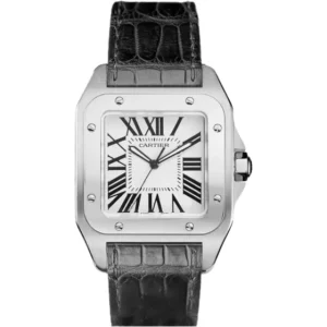 ساعت کارتیر سانتوس صد زنانه مشکی (Cartier Santos 100)